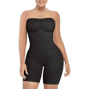 Women's A1-Black-Short Shapewear Control Body Shaper Bodysuits Jumpsuit Tops